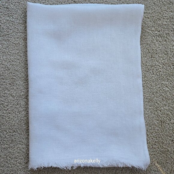 Accessories - Perfect White Linen Scarf
